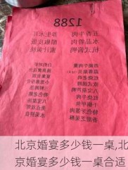 北京婚宴多少钱一桌,北京婚宴多少钱一桌合适