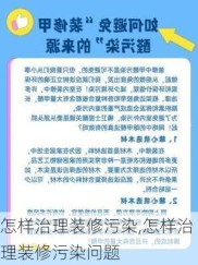 怎样治理装修污染,怎样治理装修污染问题