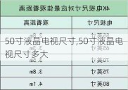 50寸液晶电视尺寸,50寸液晶电视尺寸多大