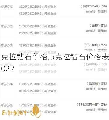 5克拉钻石价格,5克拉钻石价格表2022