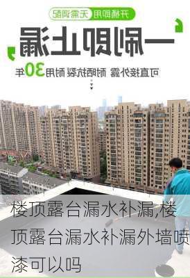 楼顶露台漏水补漏,楼顶露台漏水补漏外墙喷漆可以吗