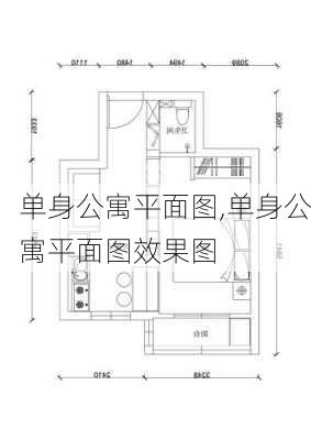 单身公寓平面图,单身公寓平面图效果图