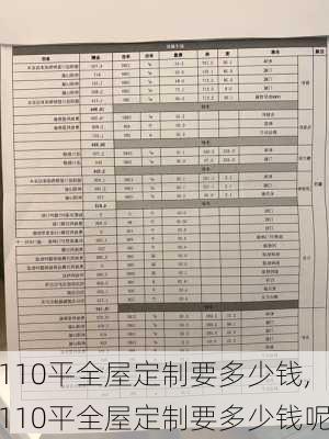 110平全屋定制要多少钱,110平全屋定制要多少钱呢