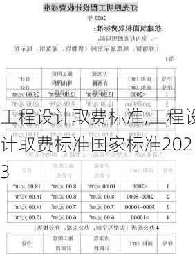 工程设计取费标准,工程设计取费标准国家标准2023