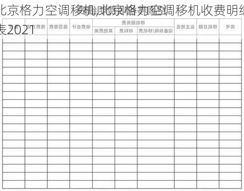 北京格力空调移机,北京格力空调移机收费明细表2021