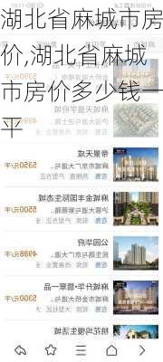 湖北省麻城市房价,湖北省麻城市房价多少钱一平