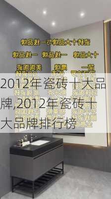 2012年瓷砖十大品牌,2012年瓷砖十大品牌排行榜