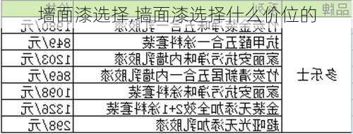 墙面漆选择,墙面漆选择什么价位的