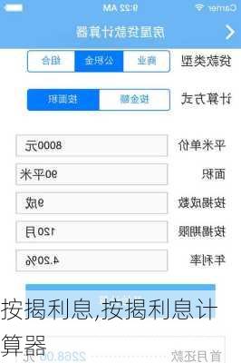 按揭利息,按揭利息计算器