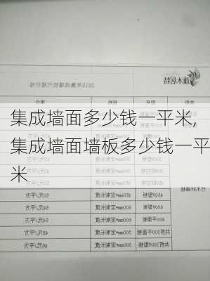 集成墙面多少钱一平米,集成墙面墙板多少钱一平米