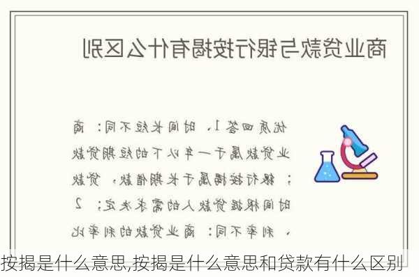 按揭是什么意思,按揭是什么意思和贷款有什么区别