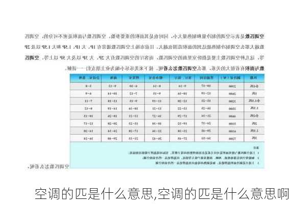 空调的匹是什么意思,空调的匹是什么意思啊