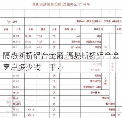 隔热断桥铝合金窗,隔热断桥铝合金窗户多少钱一平方