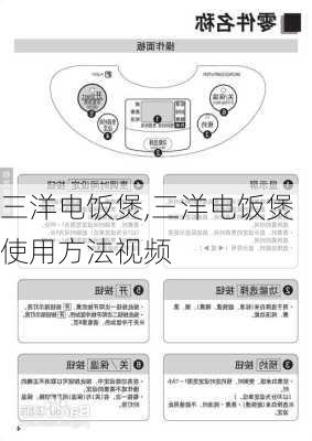 三洋电饭煲,三洋电饭煲使用方法视频