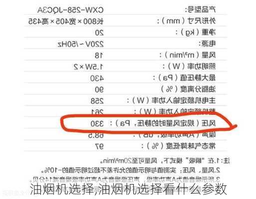 油烟机选择,油烟机选择看什么参数