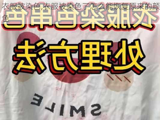 衣服被染色,衣服被染色了怎么能恢复原来的颜色