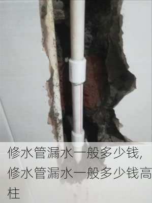 修水管漏水一般多少钱,修水管漏水一般多少钱高柱